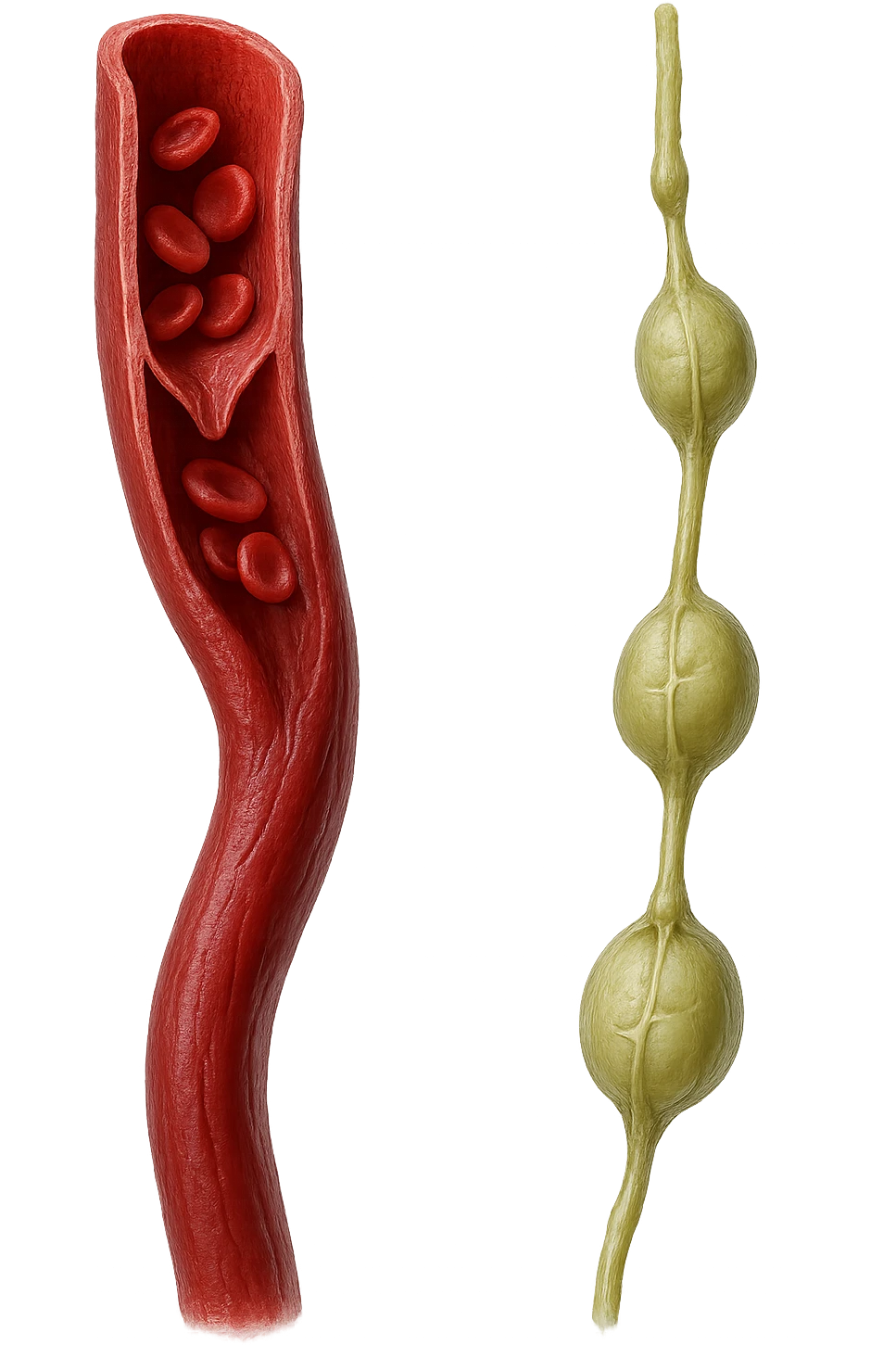 vena umana anatomica e vena linfatica realistiche, IPERREALISTICA 4K emoji