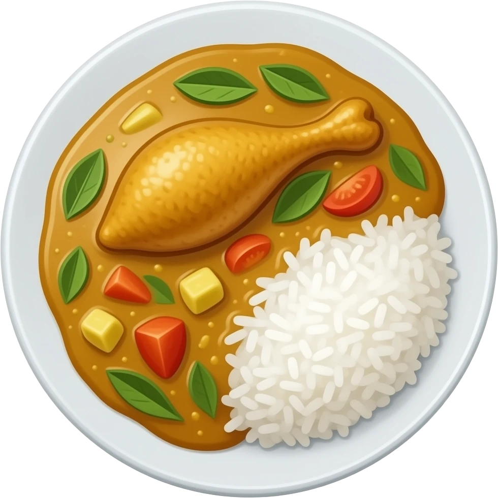 chicken curry and rice emoji