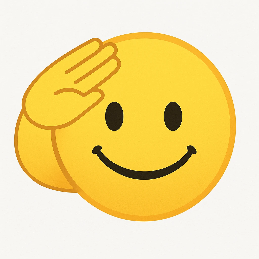 emoji with salute emoji