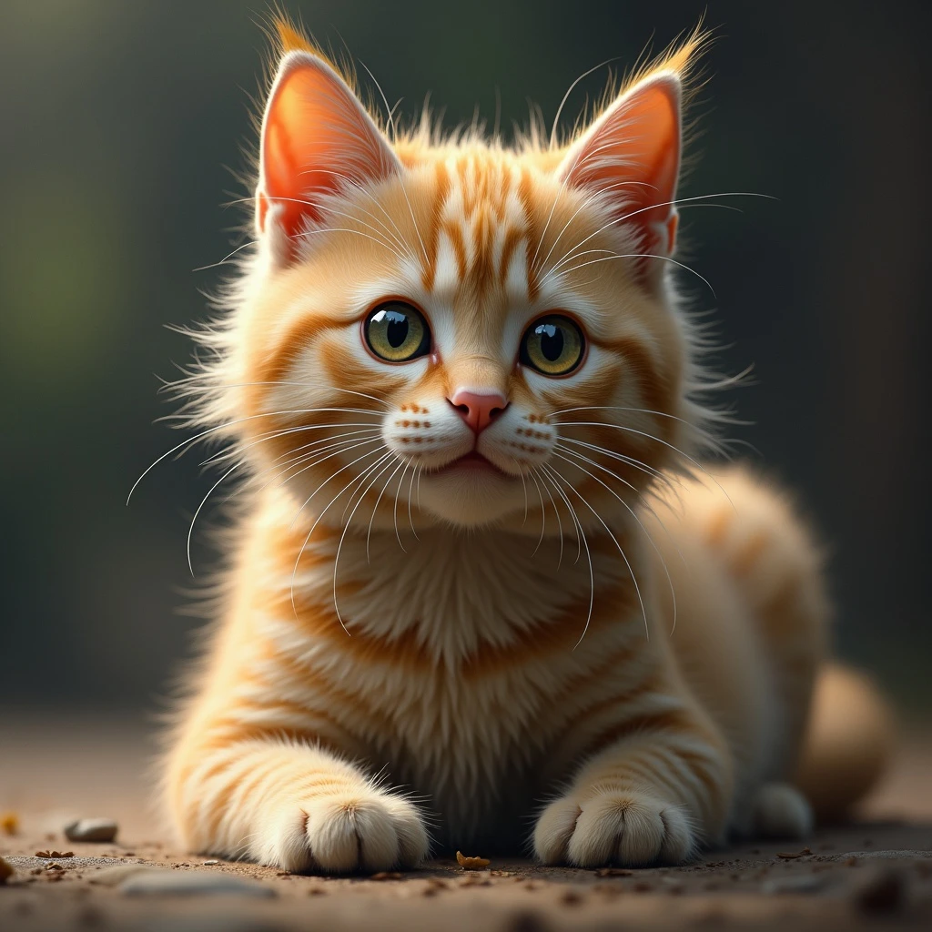 realistic cat from a side angle emoji
