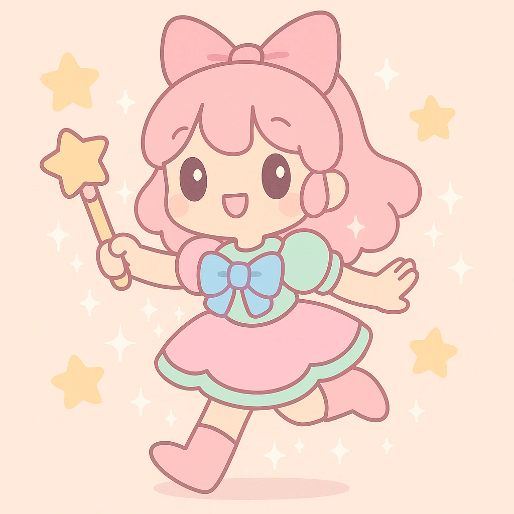 anime style magical girl with sparkling effects, dynamic pose emoji