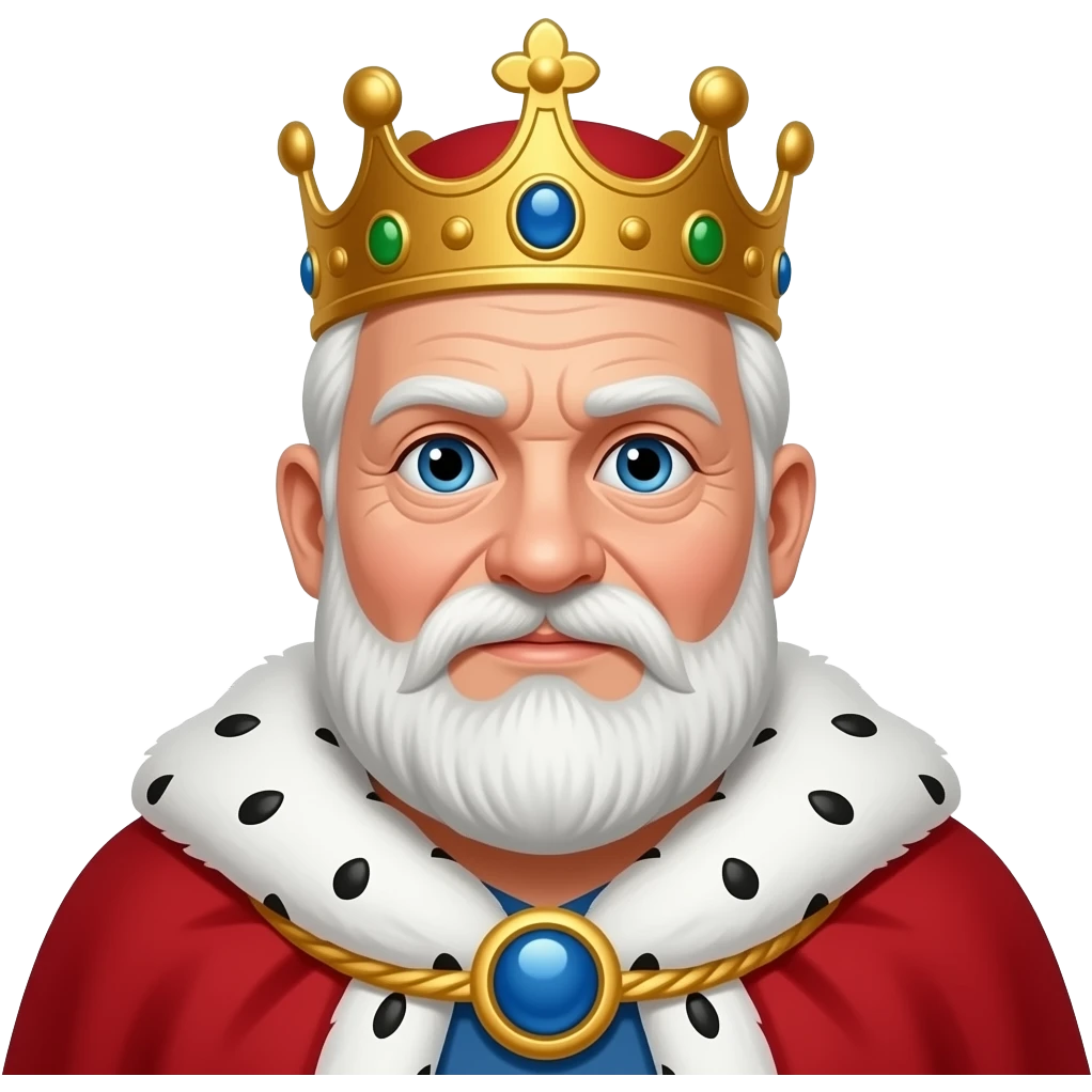 old king fat face kinda ugly no crowd white sideburns emoji