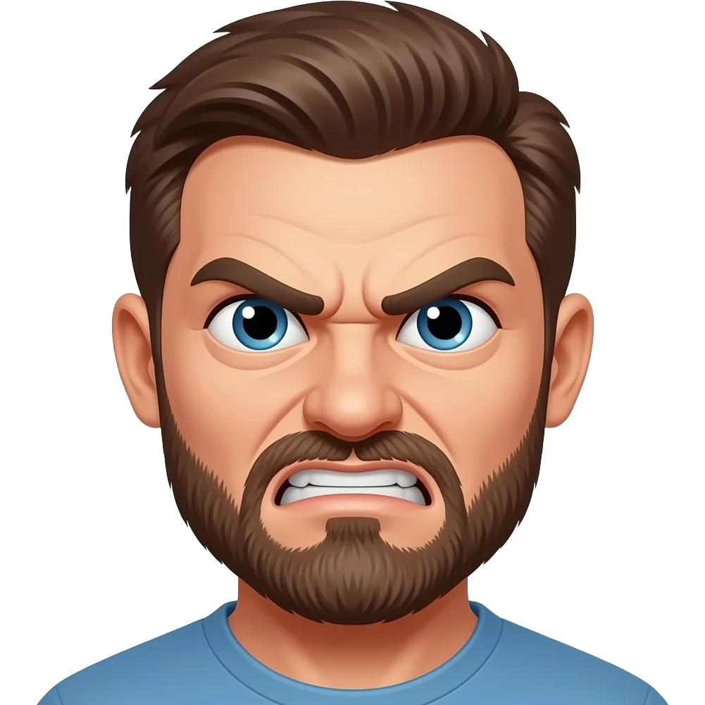 this guy looking really mad emoji