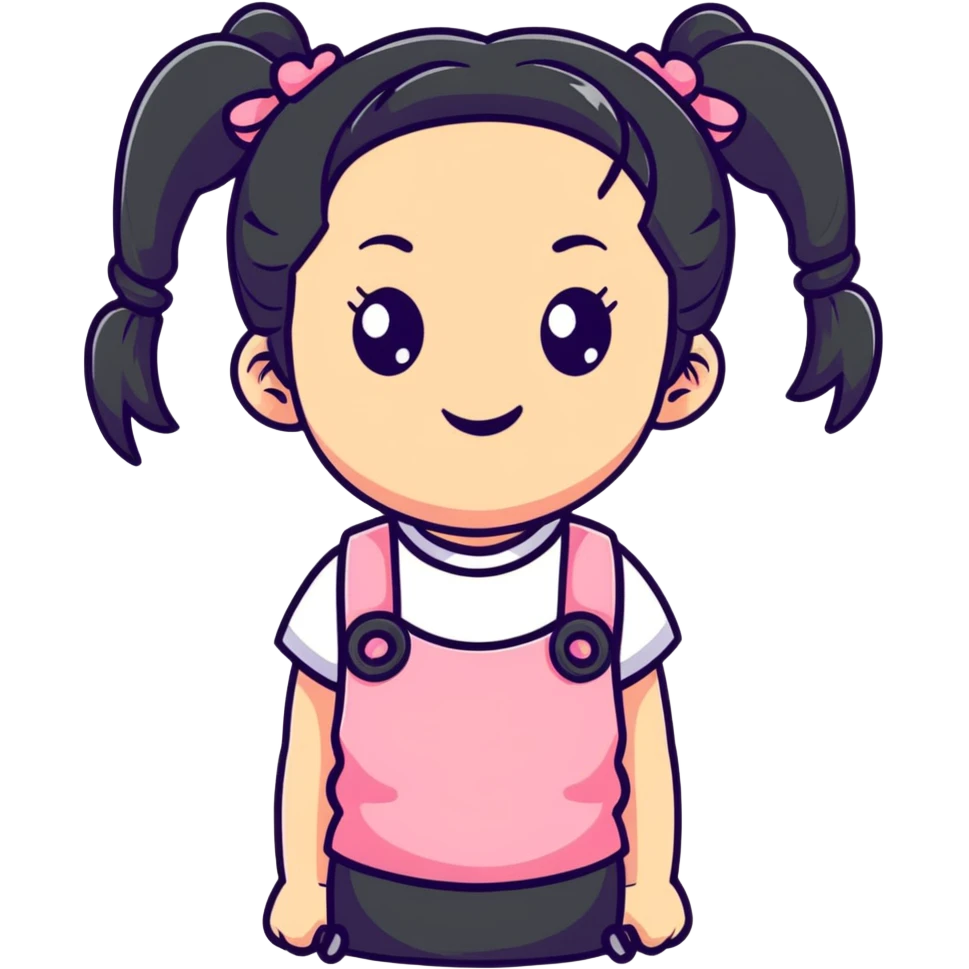 girl with pigtails emoji