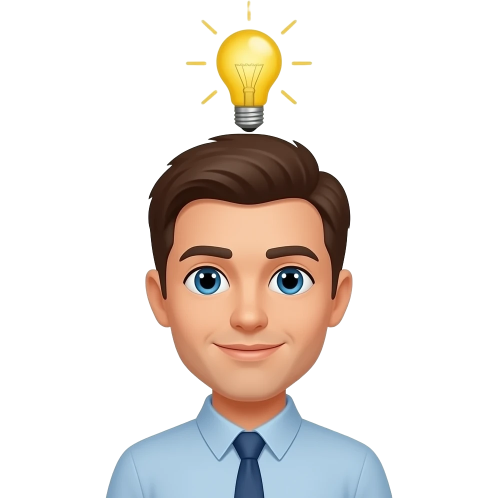 With a light bulb over someone head as if i got it emoji