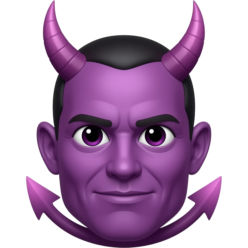 diablo morado con cuernos emoji
