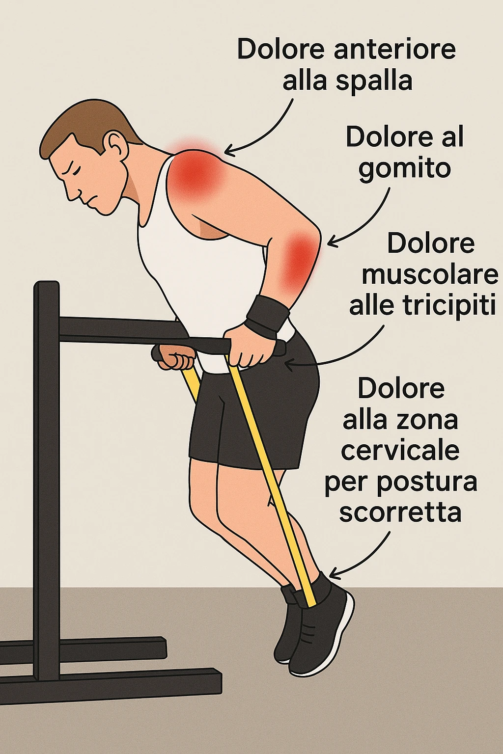 Dolore nel dip per errori di tecnica, facciamo capire bene i dolori in italiano emoji