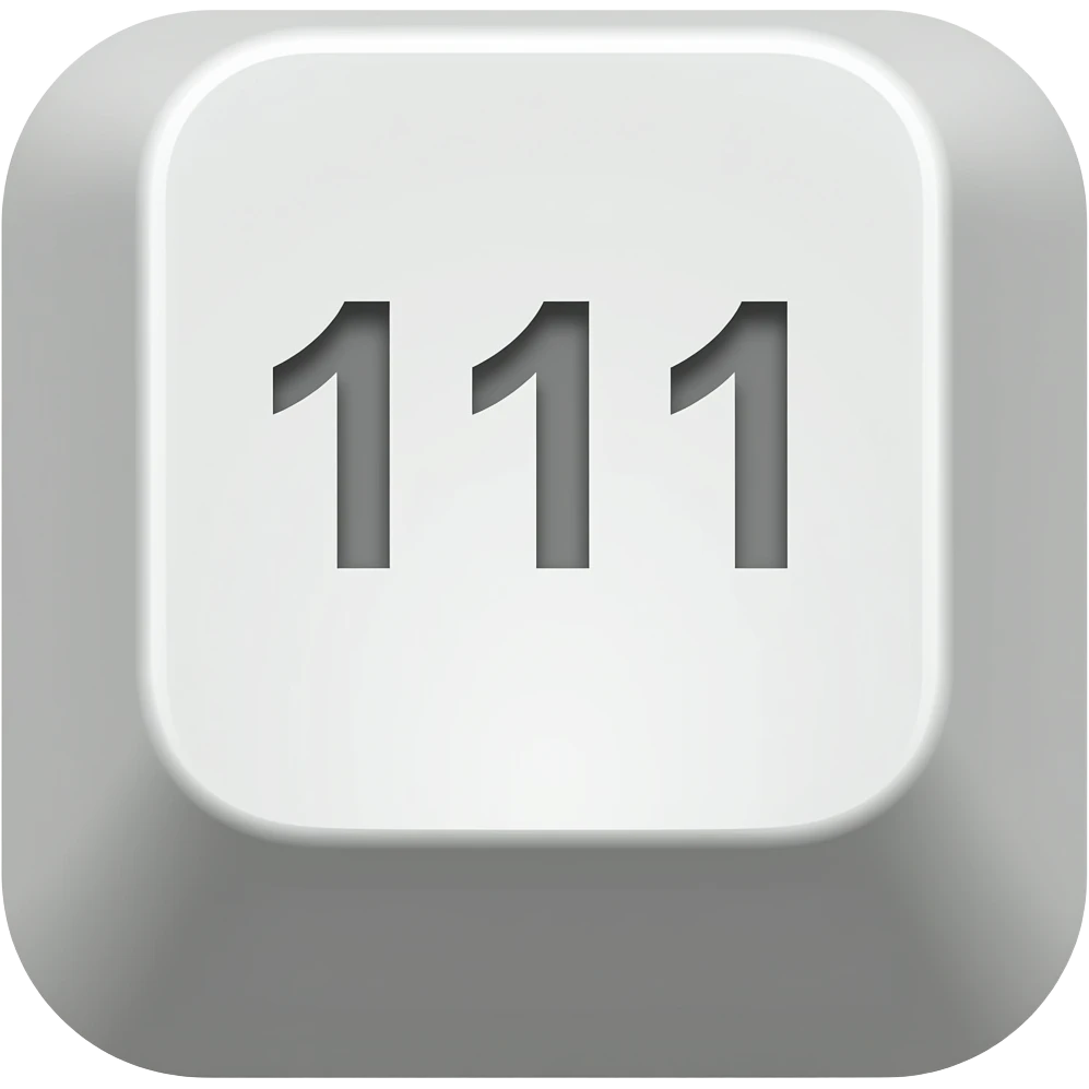 Keycap 111,111, emoji