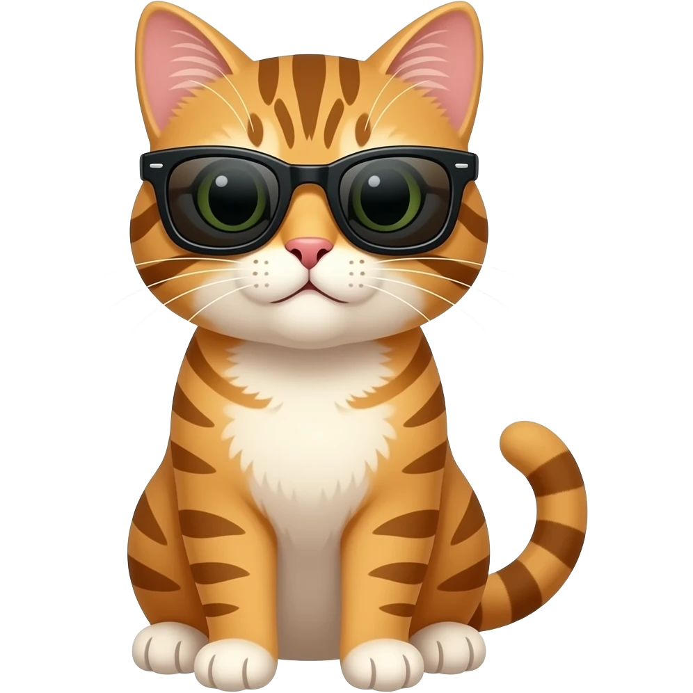 Cat wearing sunglasses emoji