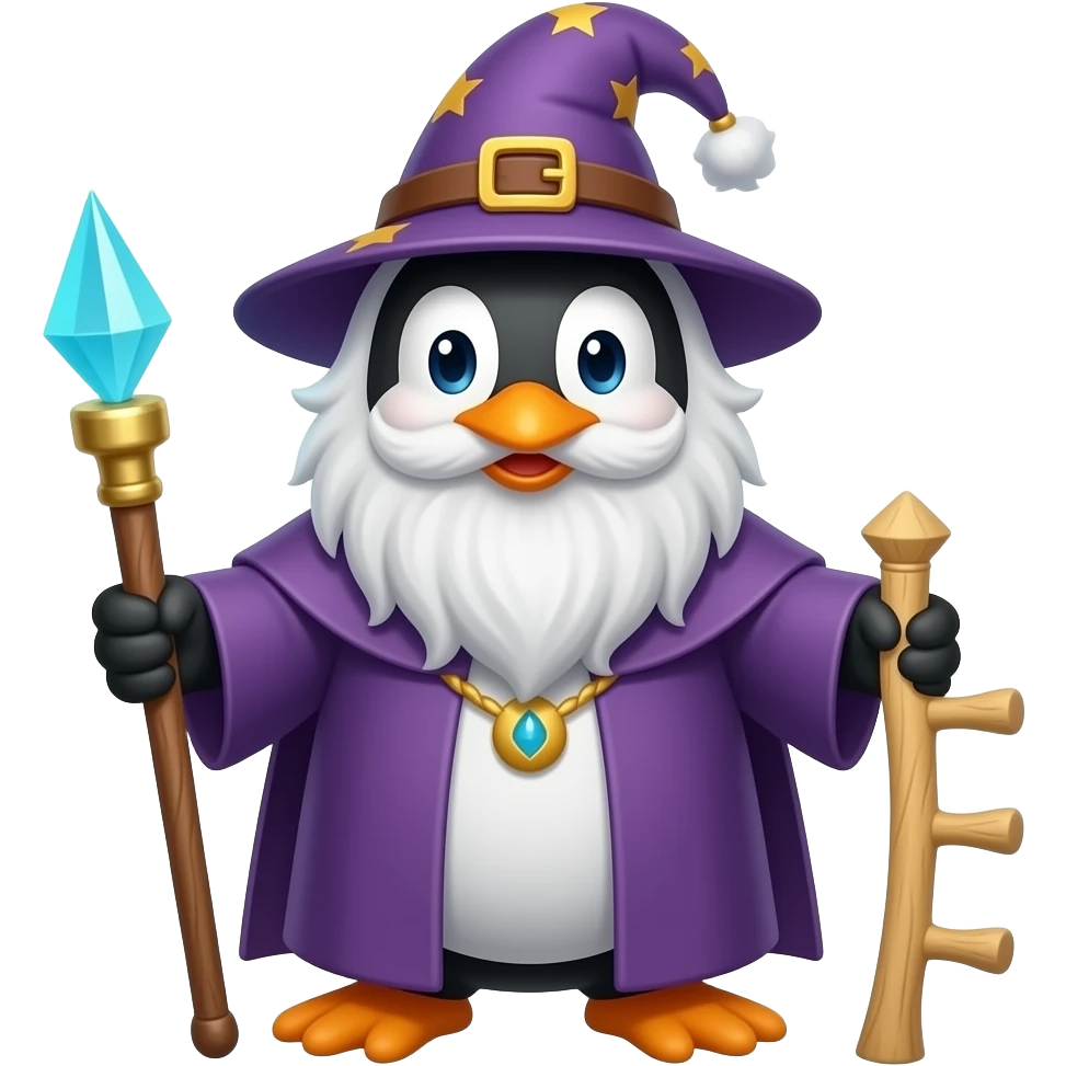 Penguin Wizard emoji