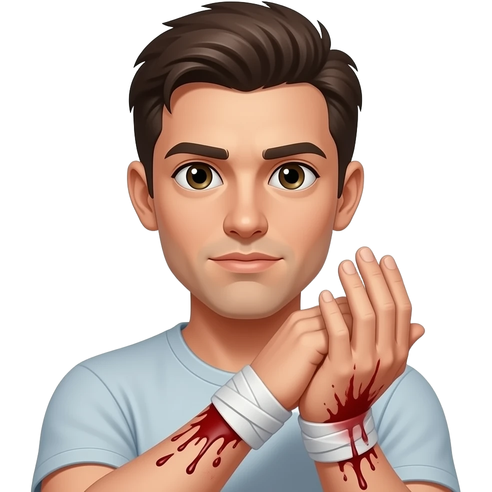 wrists bleeding emoji