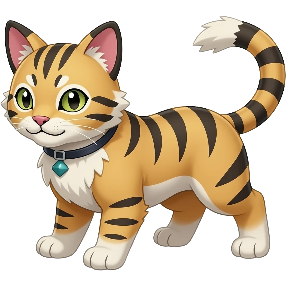 Manectric-Luxray-Bobcat-Fakémon-fusion-animal-creature, full body emoji