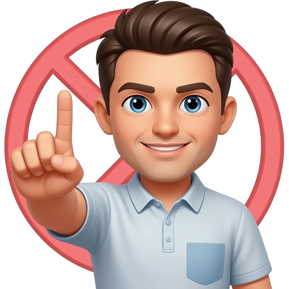 человек показывает крест отказа руками эмодзи emoji