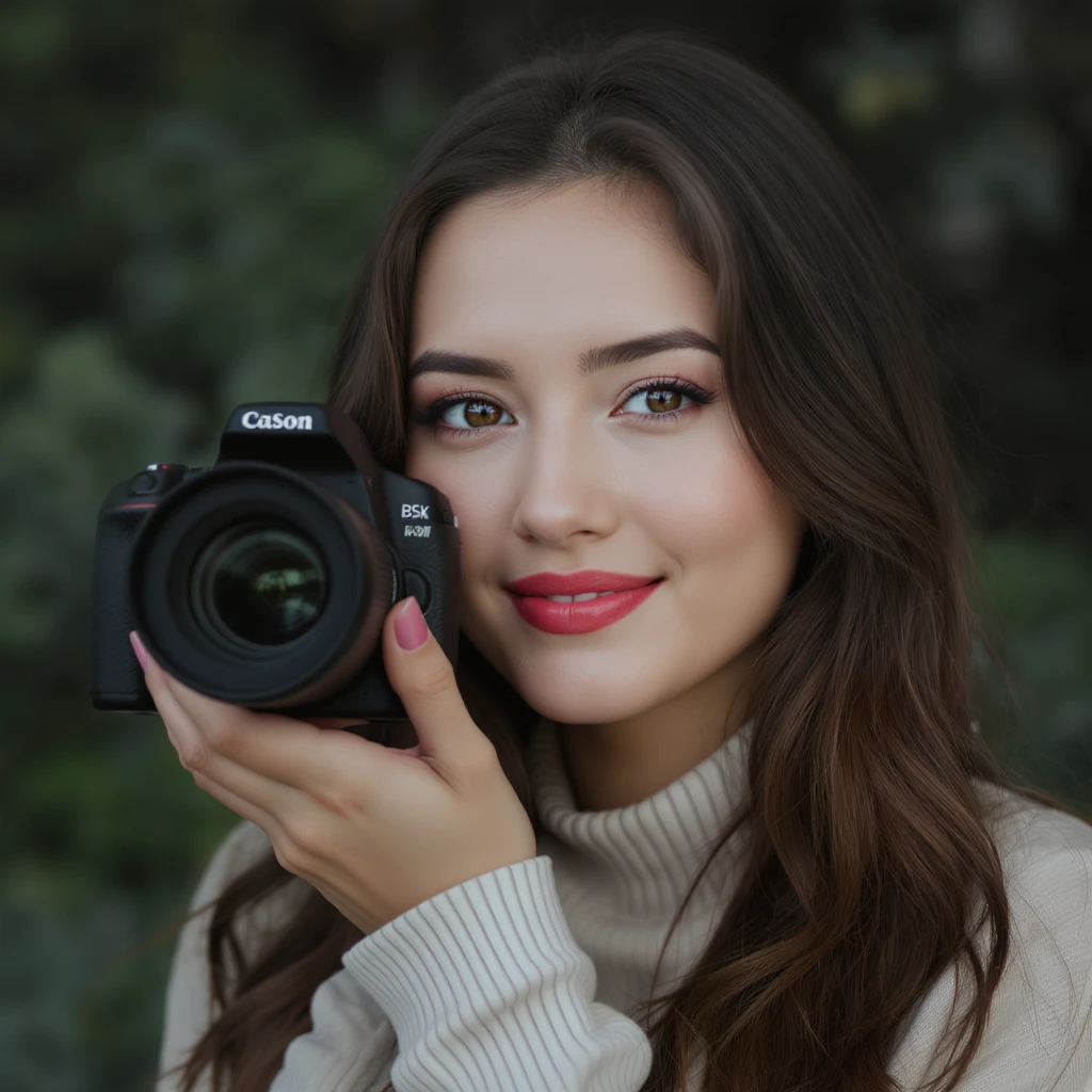 modern digital camera, realistic style emoji