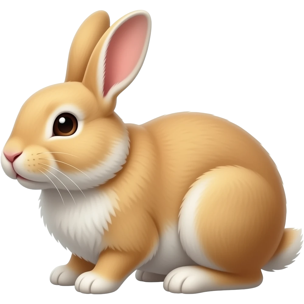 a chilling rabbit on a white background emoji