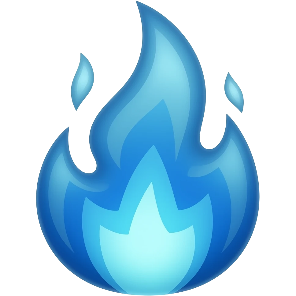 Blue fire emoji