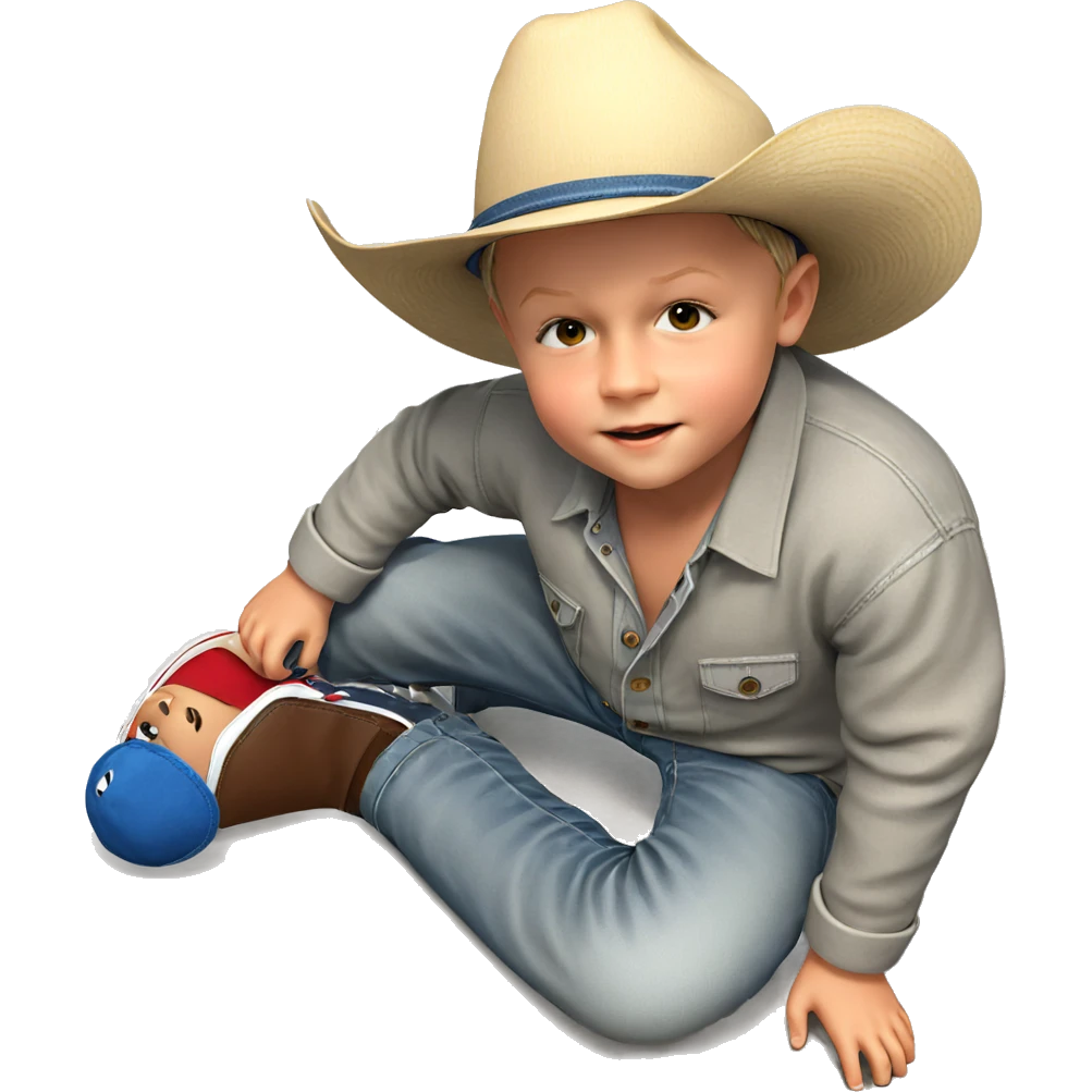 casual boy in denim hat emoji