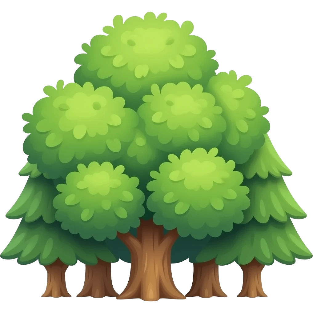 a bunch of trees emoji