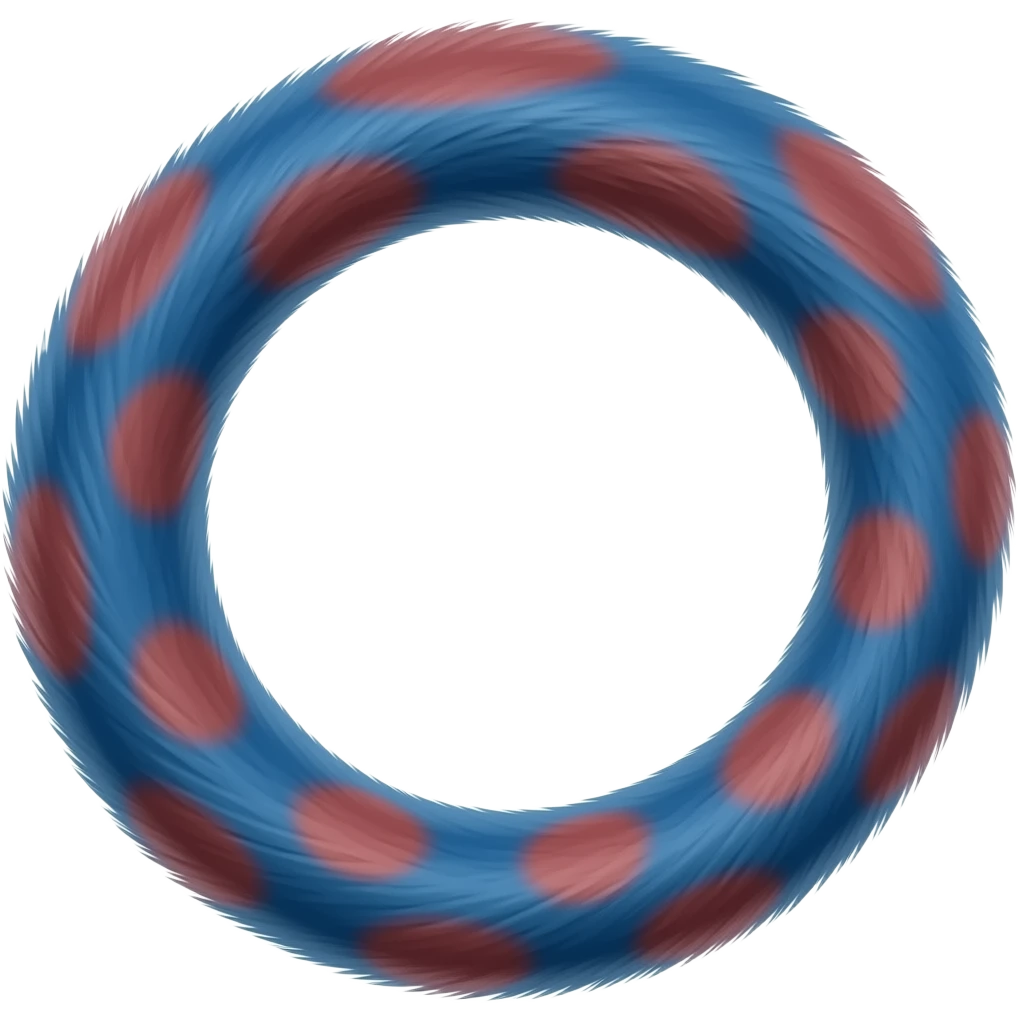 Blue half red leopard tail emoji