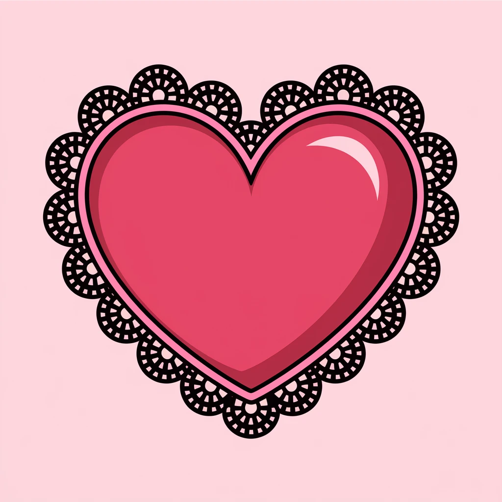 heart with a lace border emoji