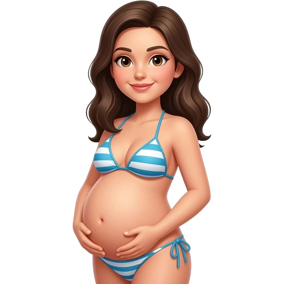 Faz uma mulher de biquiní gravida emoji