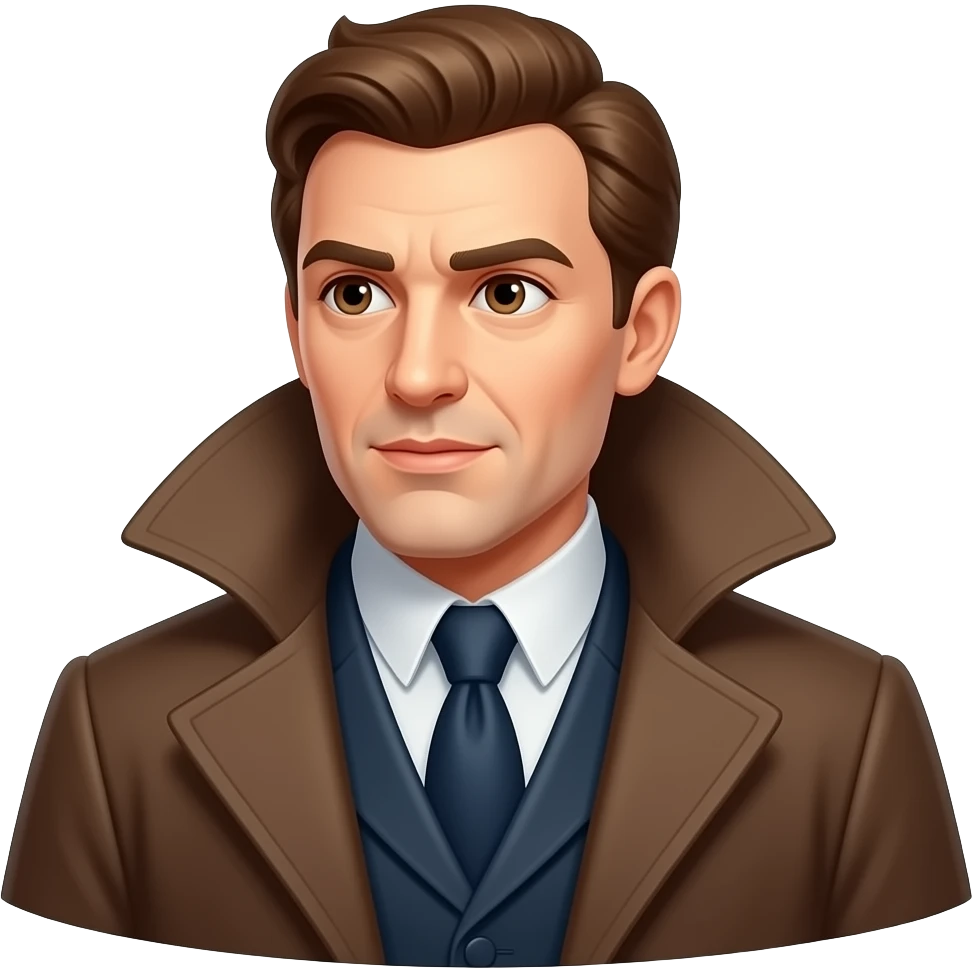 sherlocks holmes coat with big collar looking to the left no body or face emoji