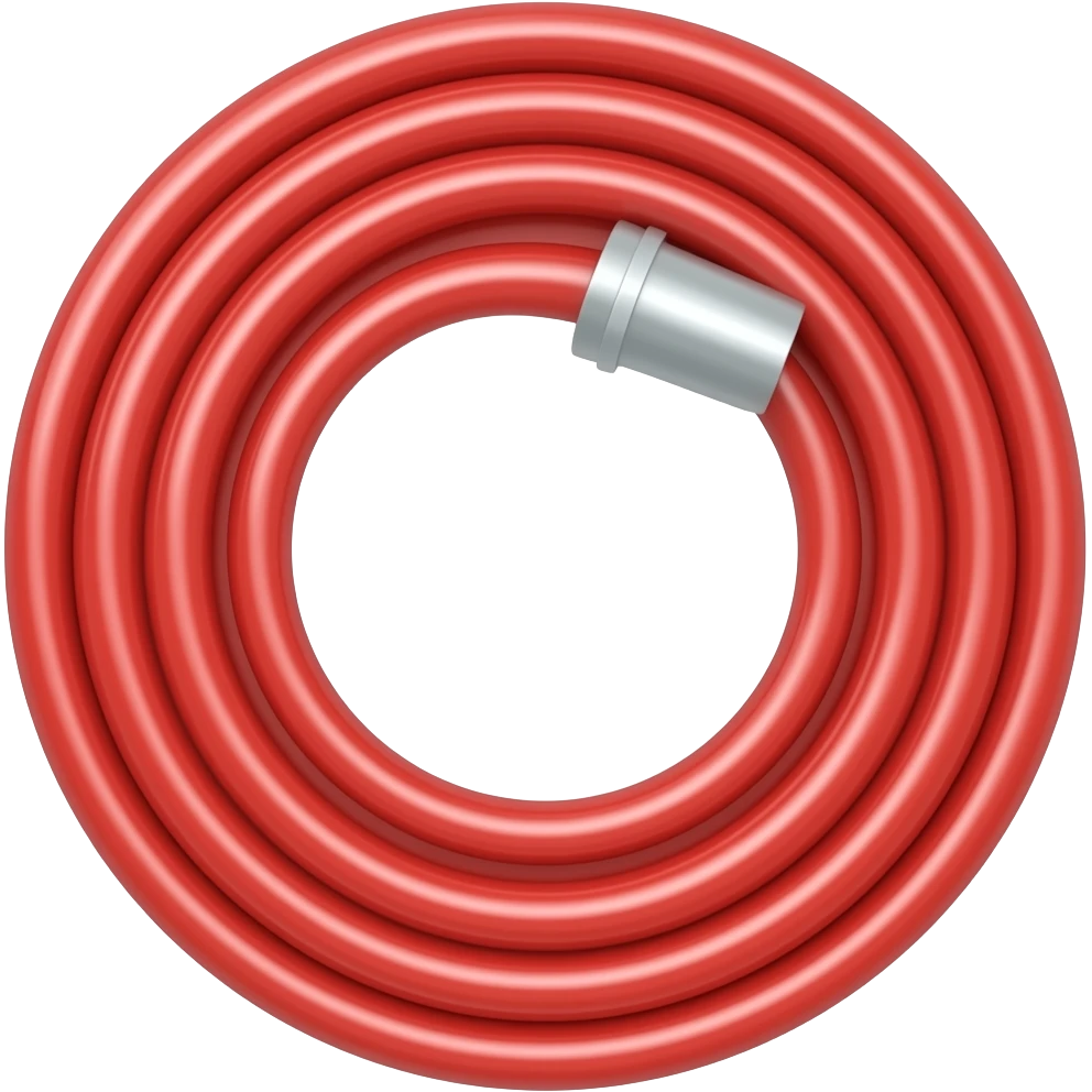 A red hose that is obviously a hose emoji