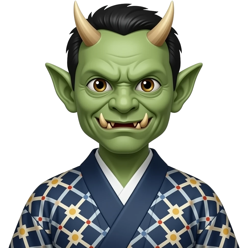 👺👘 emoji