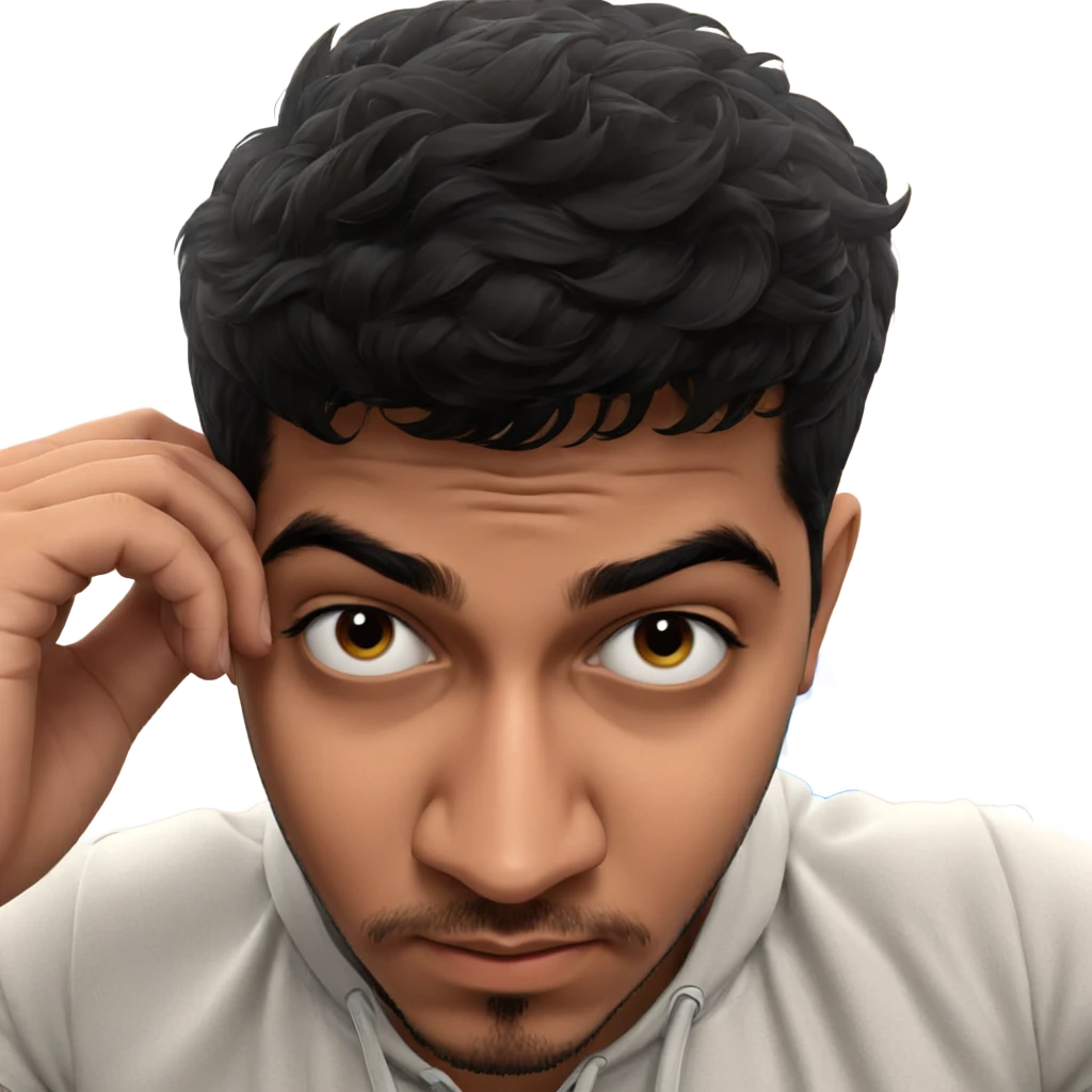 black haired boy portrait emoji