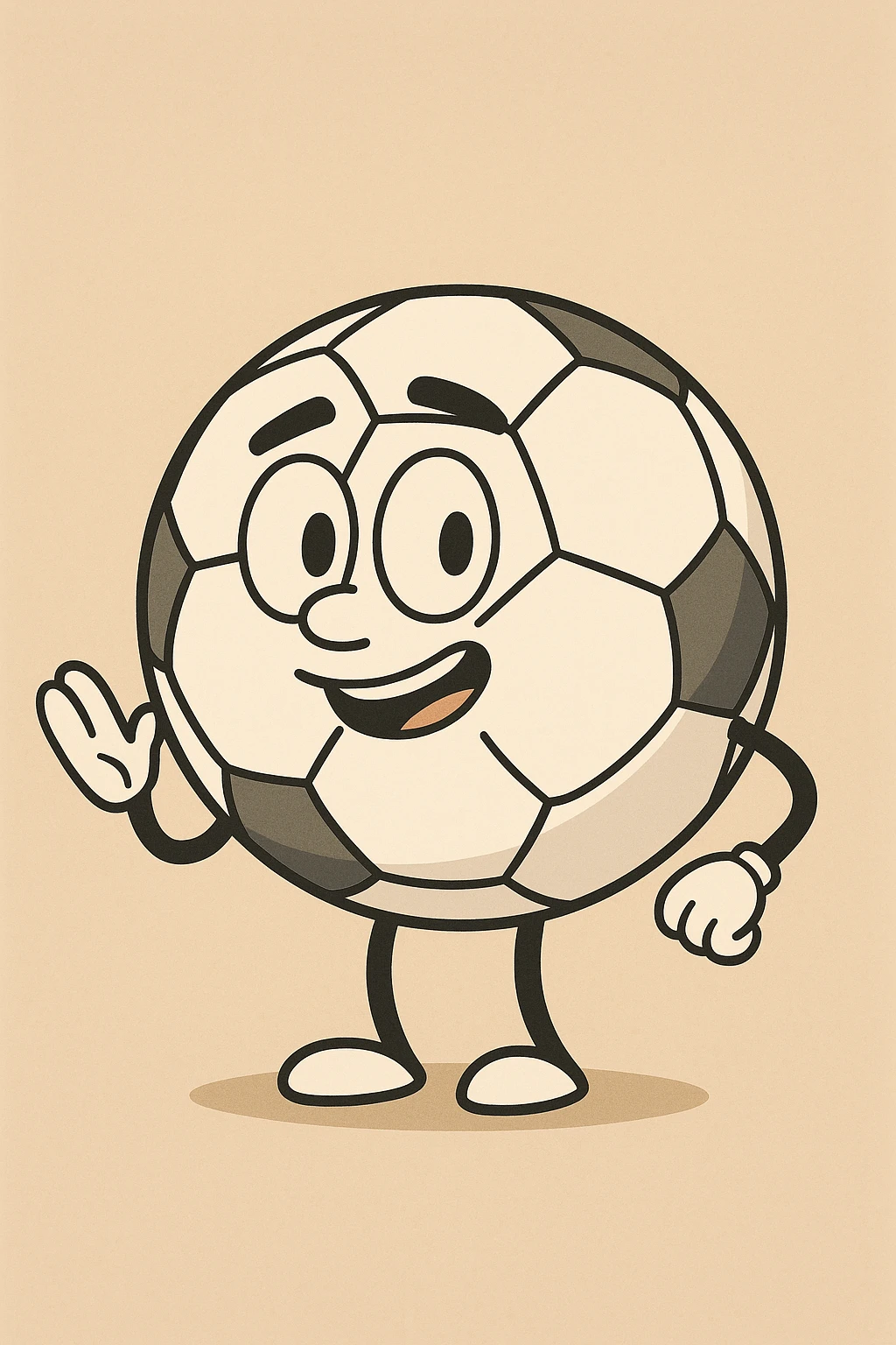 modern design minimal style soccer ball with white color emoji