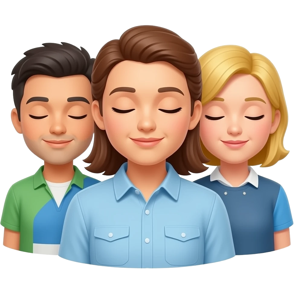 Make them align together, open the closed eyes emoji