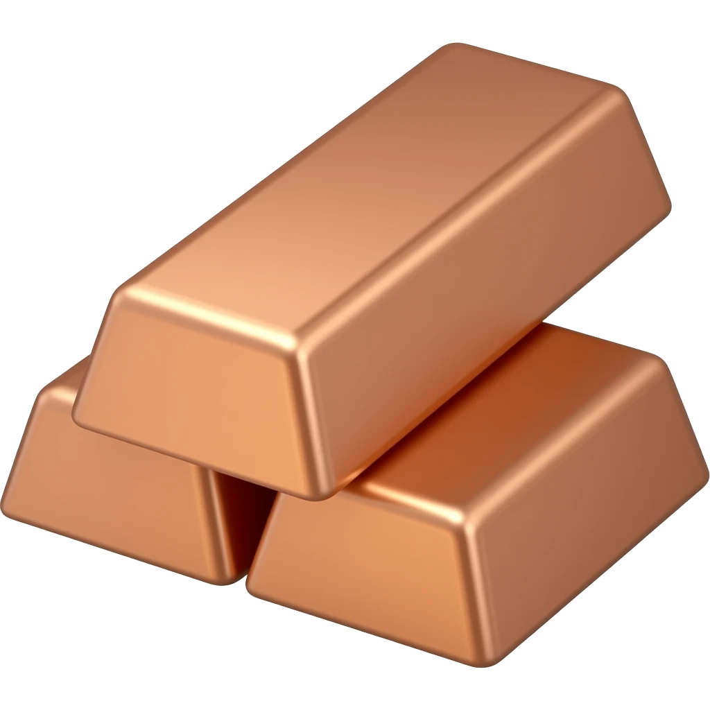 Simple smelted copper bar emoji
