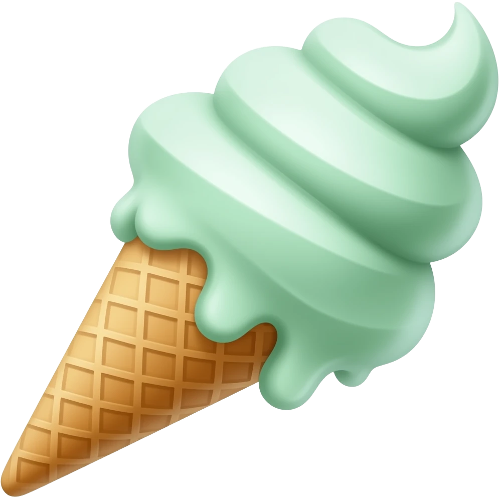Mint ice cream emoji