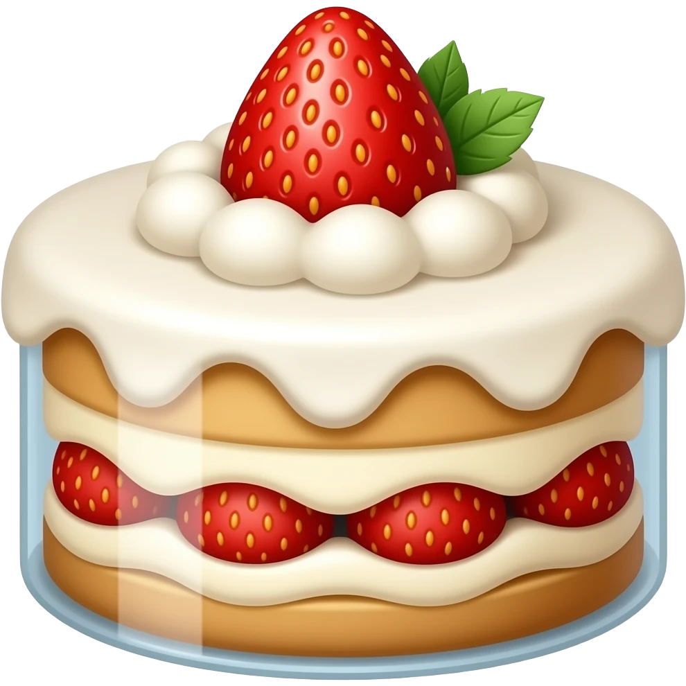 tiramisù with strawberries emoji