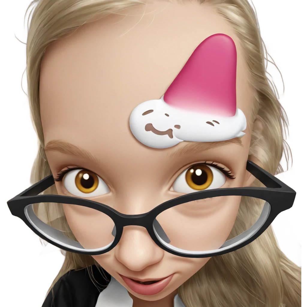 realistic girl with cat ears emoji