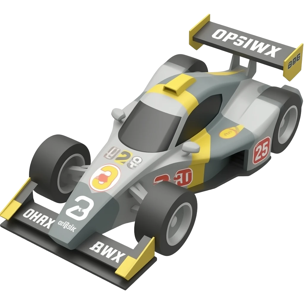 Lowpoly race car emoji