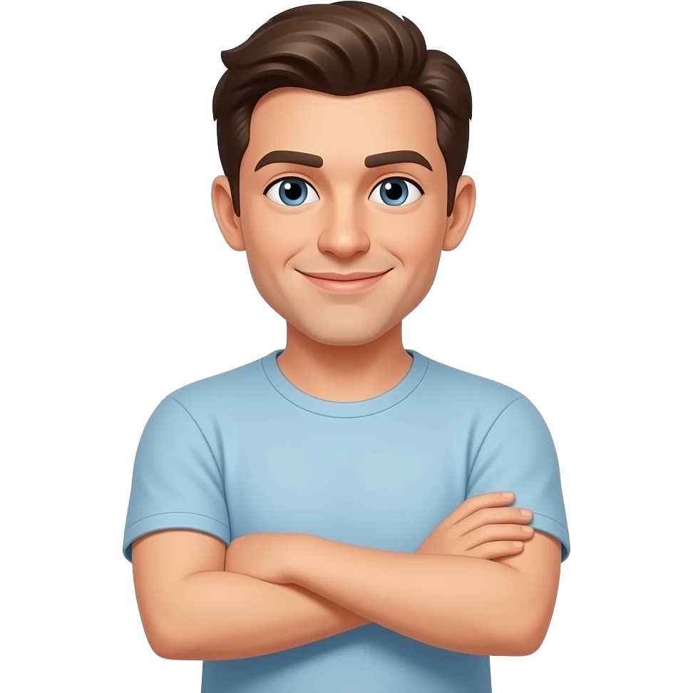 Exactly like this with the arms crossed but just slightly whiter skin and a very sassy slight smirk emoji