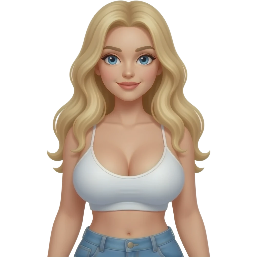 Big boob big ass thin waist blond emoji emoji