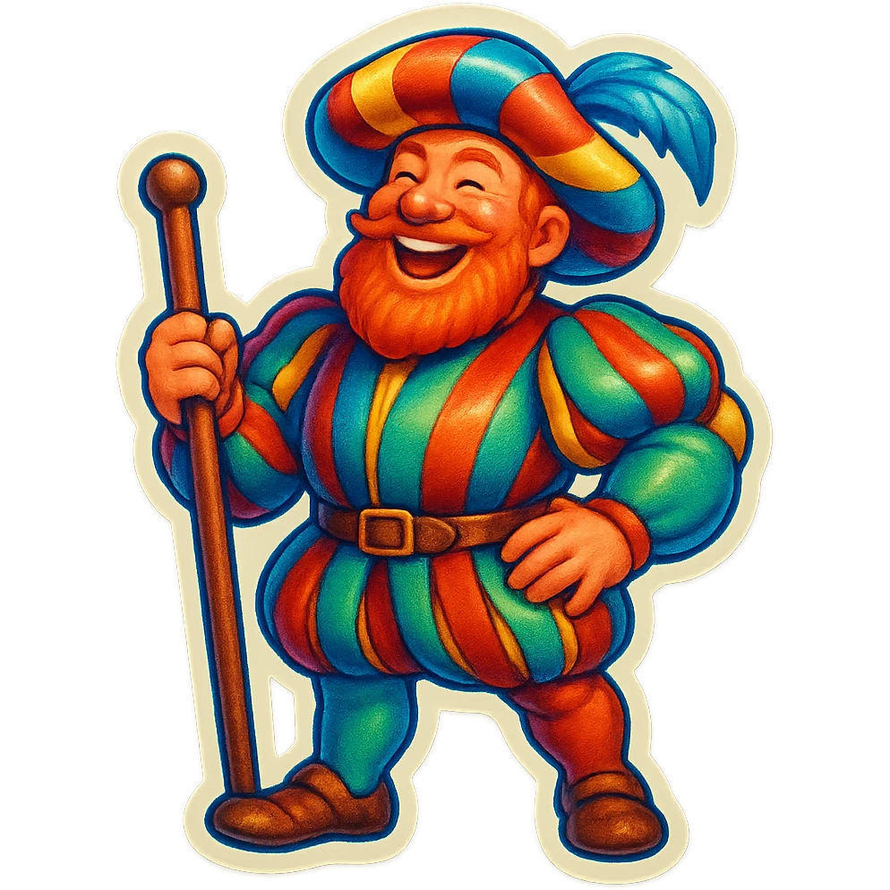 Red-bearded Landsknecht showing joy emoji