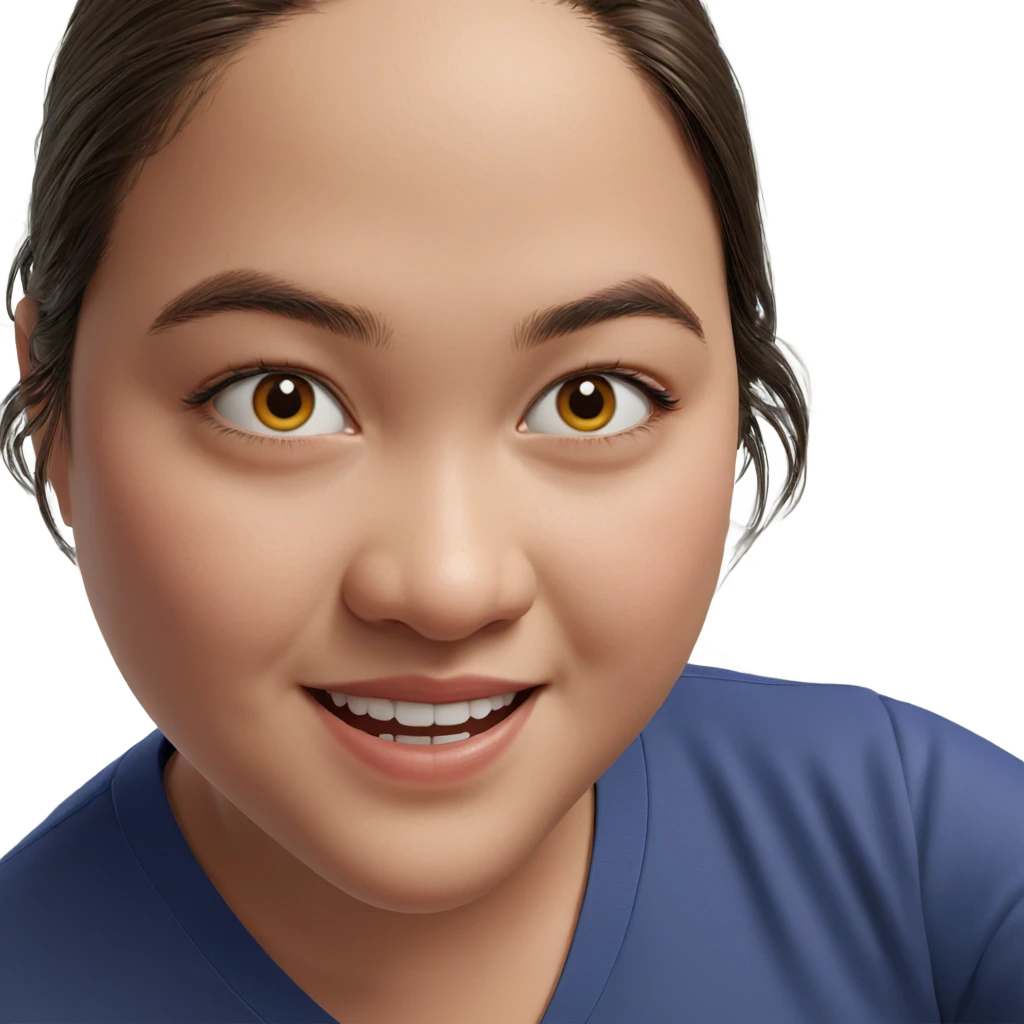 smiling girl portrait close-up emoji