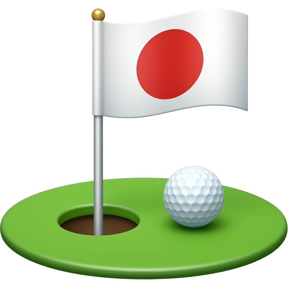golf hole flag emoji