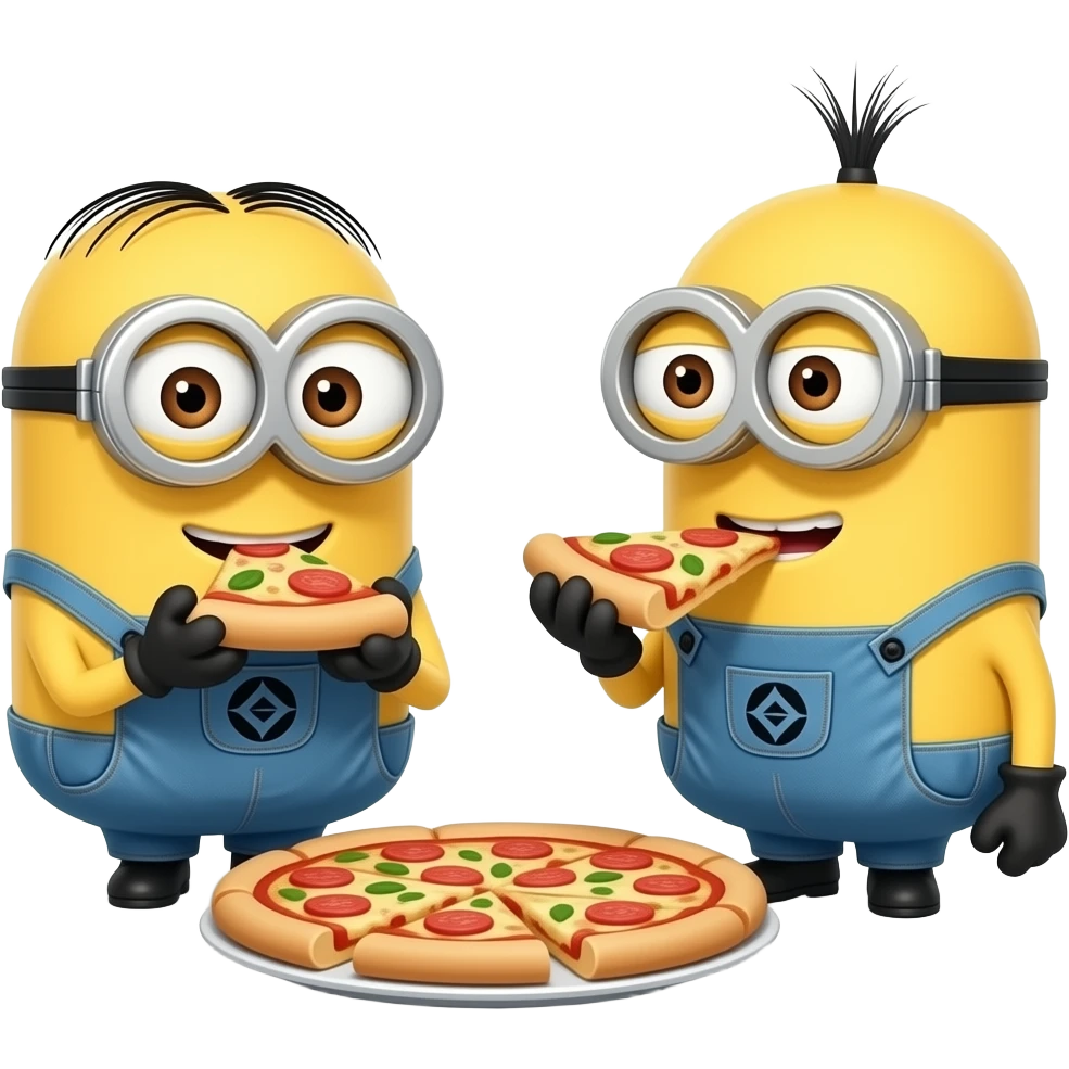 minions e pizza emoji