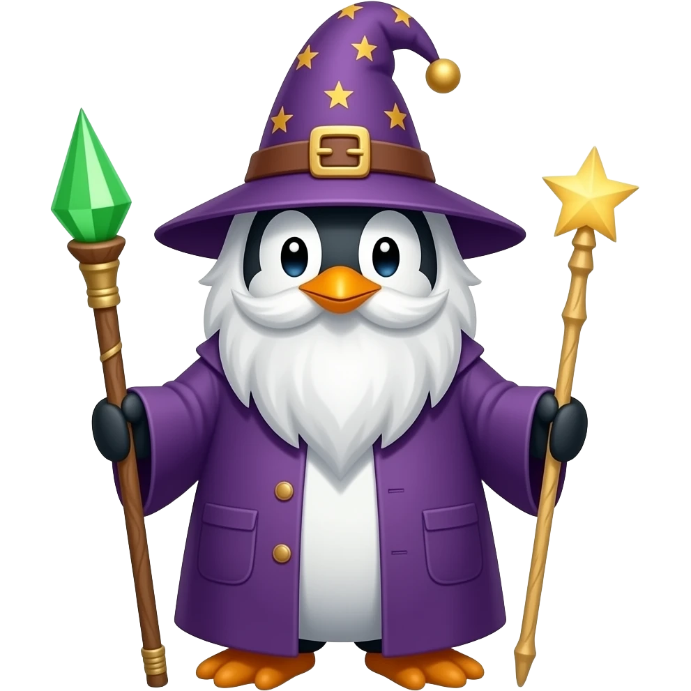 Penguin Wizard emoji