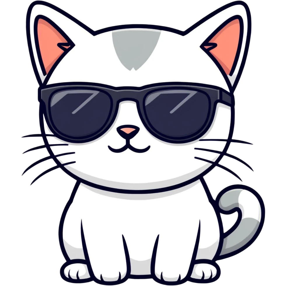 Cat with sunglasses emoji