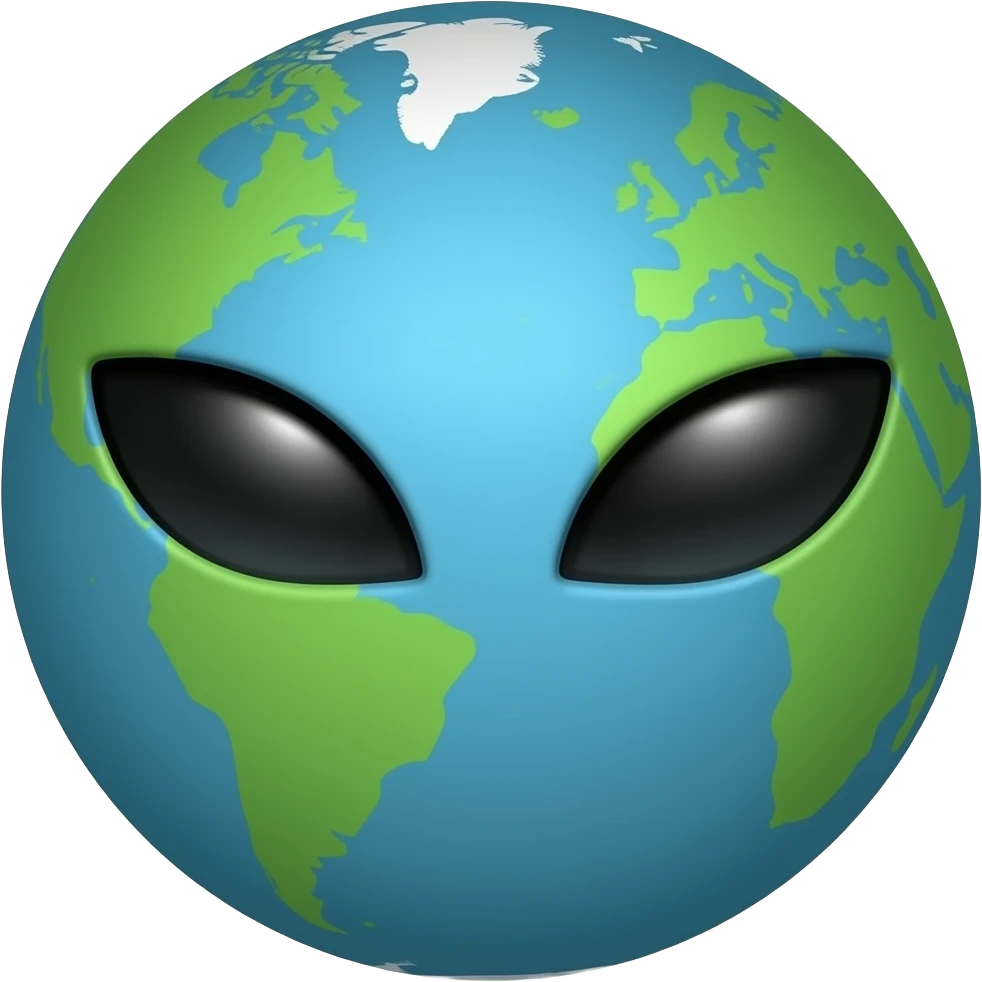 Dünya uzaylısı emoji