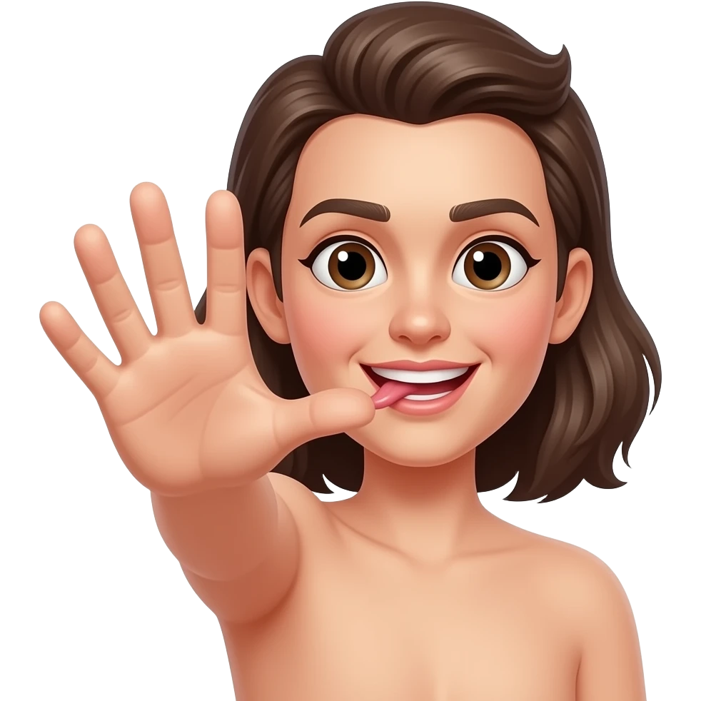 male Armpit sucking female emoji