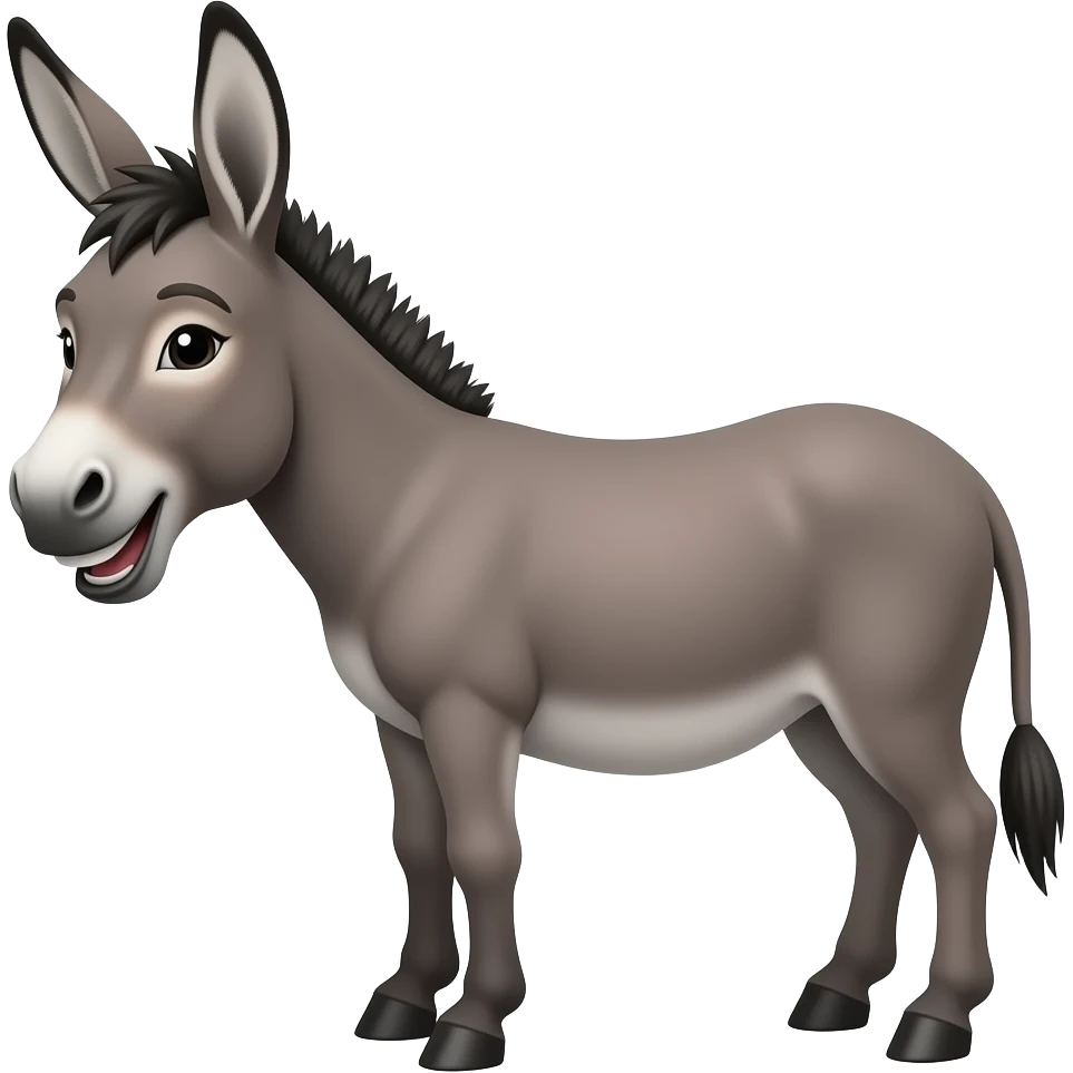Generate an emoji of a laughing donkey emoji