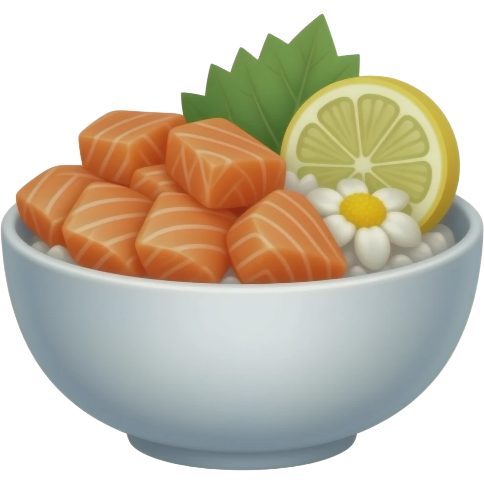 Poke de salmão havaiano emoji