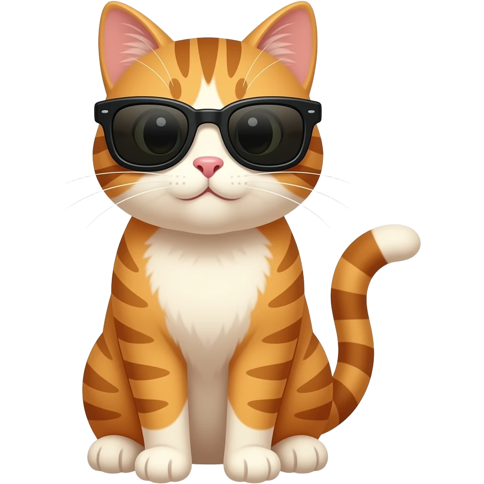 Cat wearing sunglasses emoji