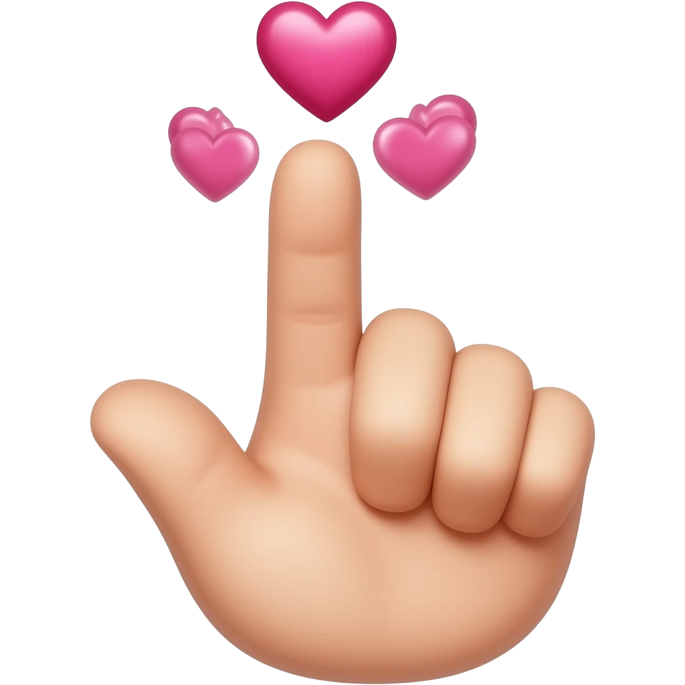 Middle finger with hearts emoji
